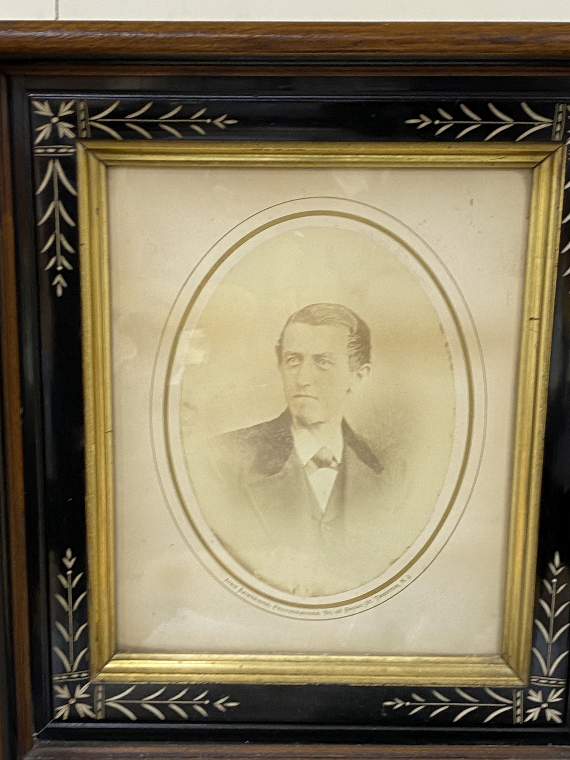 Four Victorian framed portrait photographs